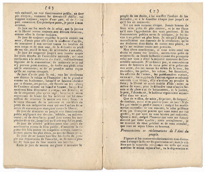 Marat jean paul 1743 1793 le manuscrit fran ais