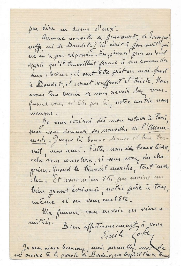 ZOLA, Émile (18401902) Le Manuscrit Français ZOLA, Émile (18401902) Le Manuscrit Français