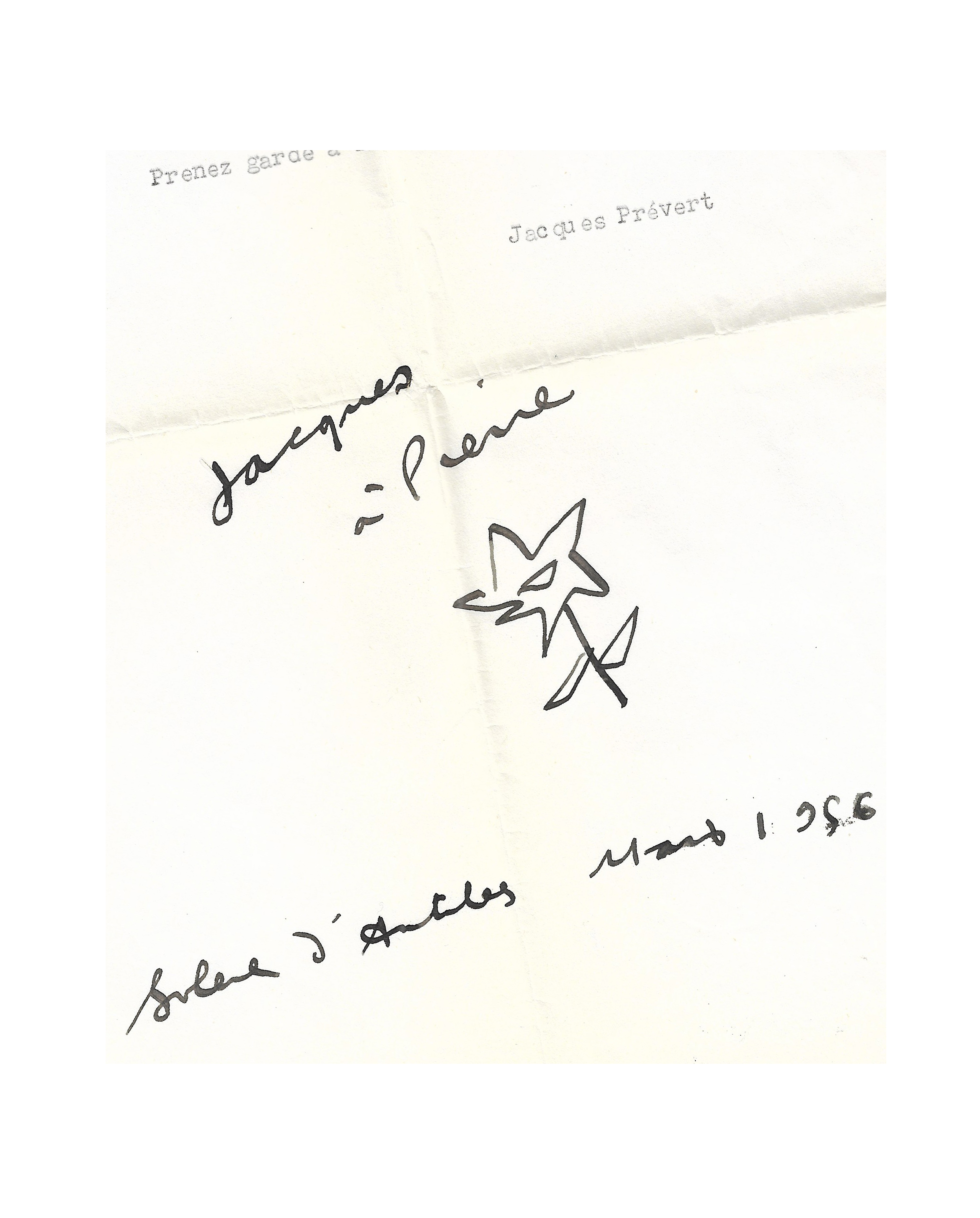 PRÉVERT, Jacques (1900-1977) | Le Manuscrit Français