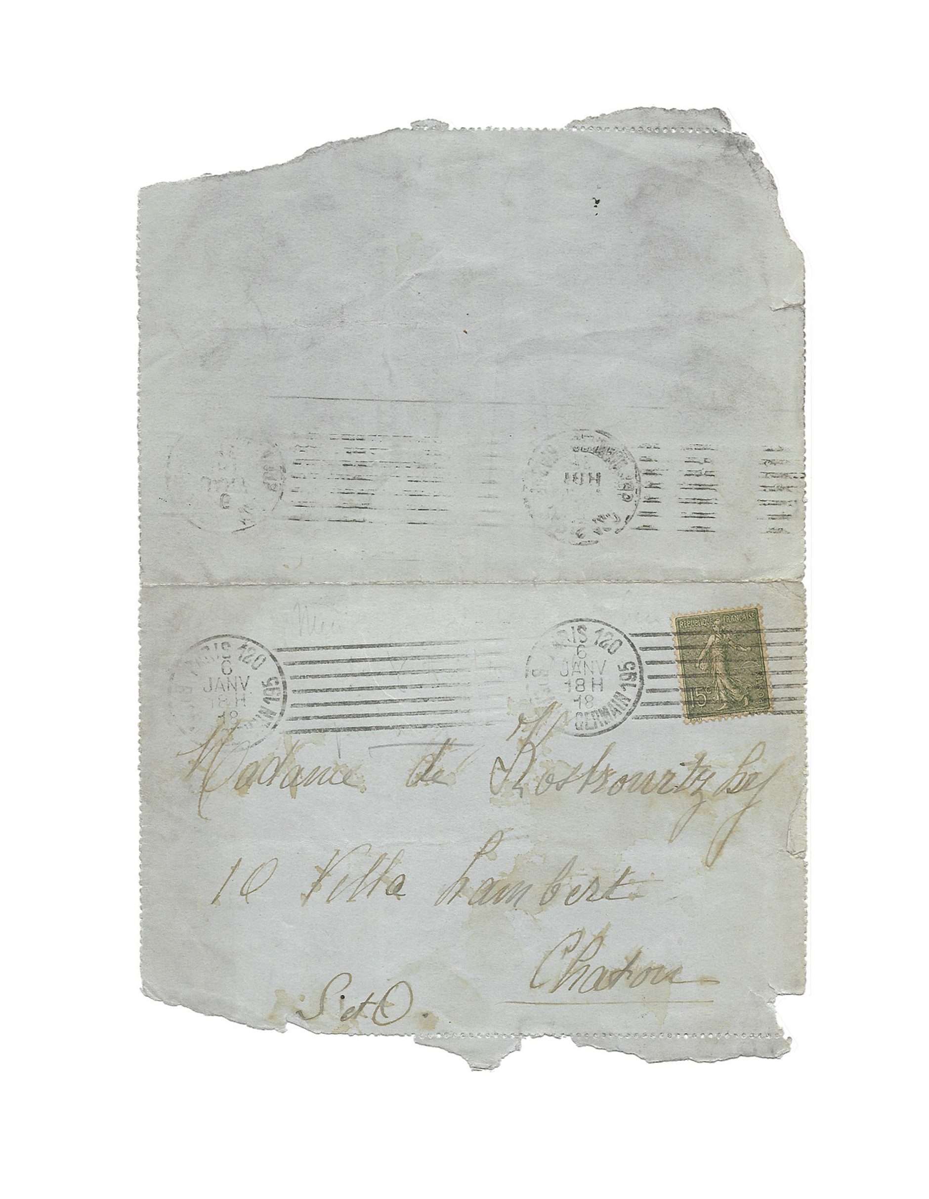 APOLLINAIRE, Jacqueline, born Kolb (18911967) Le Manuscrit Français