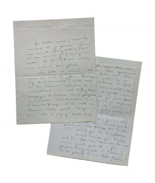 COLETTE, Sidonie-Gabrielle. - Lettre autographe signée, (Septembre 1895