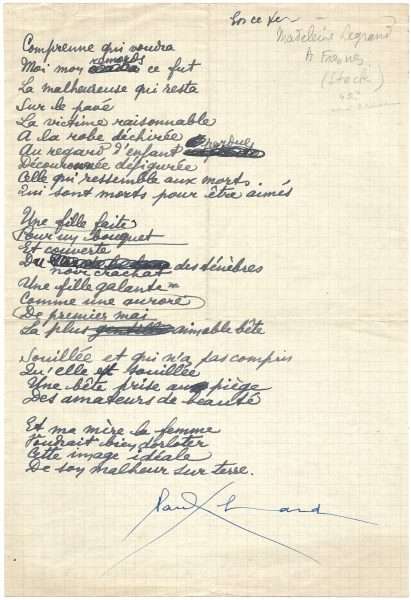 ÉLUARD, Paul (1895-1952) | Le Manuscrit FrançaisLe Manuscrit Français